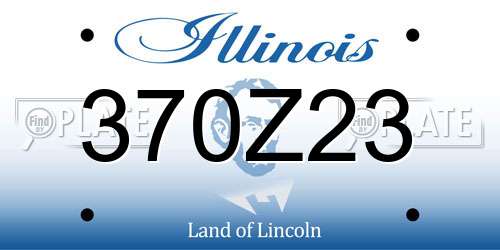 370Z23 Illinois License Plate