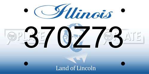370Z73 Illinois License Plate