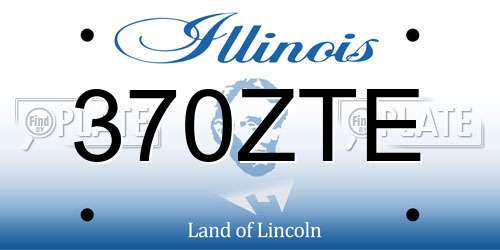 370ZTE Illinois License Plate