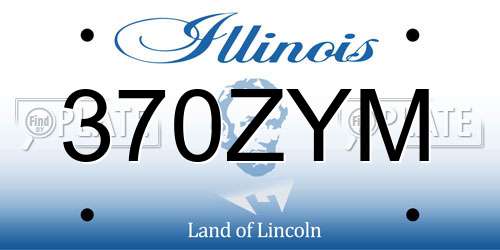 370ZYM Illinois License Plate
