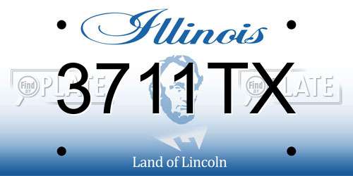 3711TX Illinois License Plate
