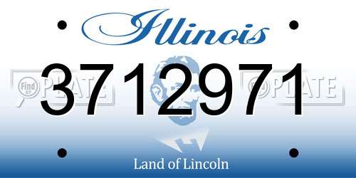 3712971 Illinois License Plate