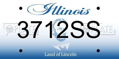 3712SS Illinois License Plate
