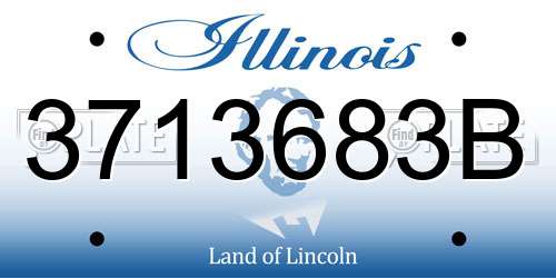 3713683B Illinois License Plate