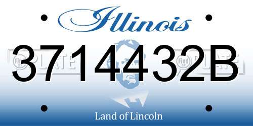 3714432B Illinois License Plate