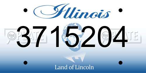 3715204 Illinois License Plate
