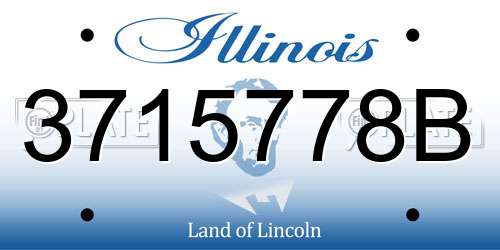 3715778B Illinois License Plate