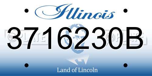 3716230B Illinois License Plate