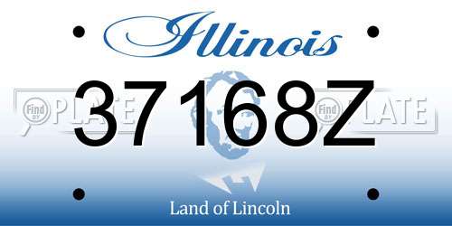 37168Z Illinois License Plate