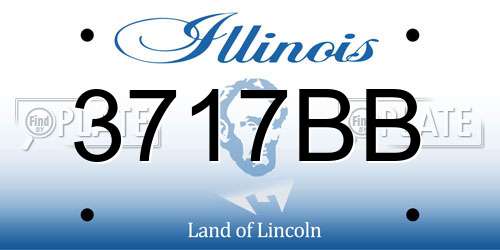 3717BB Illinois License Plate