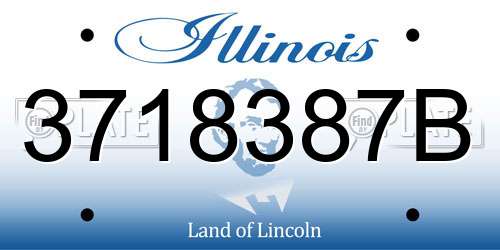 3718387B Illinois License Plate