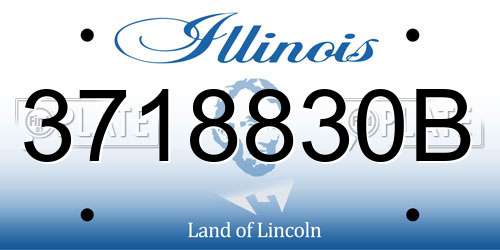 3718830B Illinois License Plate