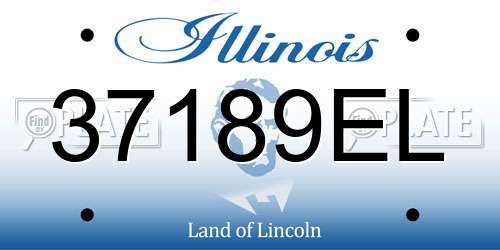37189EL Illinois License Plate