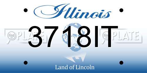 3718IT Illinois License Plate