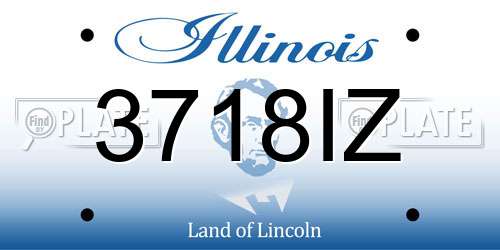 3718IZ Illinois License Plate