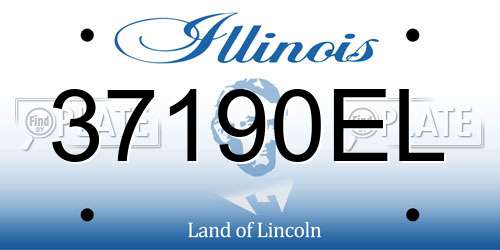 37190EL Illinois License Plate