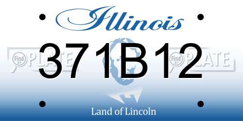 371B12 Illinois License Plate