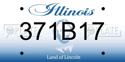 371B17 Illinois License Plate