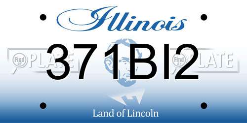 371BI2 Illinois License Plate