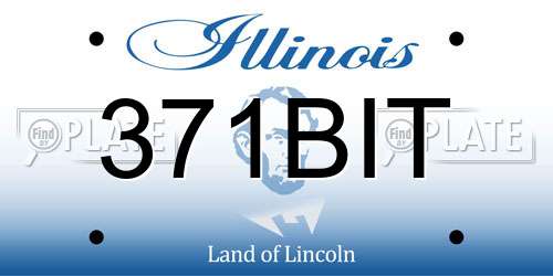 371BIT Illinois License Plate