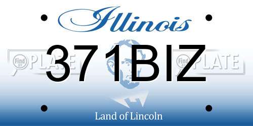 371BIZ Illinois License Plate