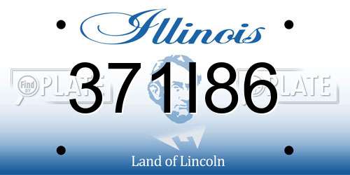 371I86 Illinois License Plate