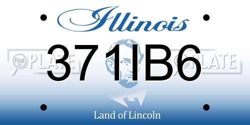 371IB6 Illinois License Plate