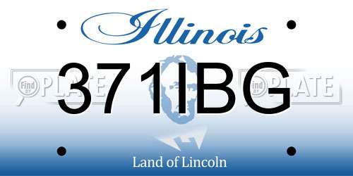 371IBG Illinois License Plate