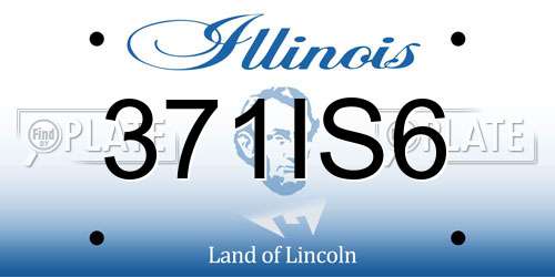371IS6 Illinois License Plate