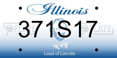 371S17 Illinois License Plate