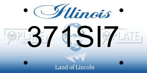 371SI7 Illinois License Plate