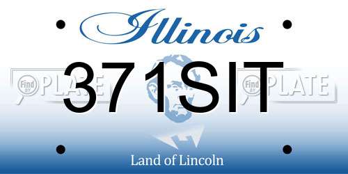 371SIT Illinois License Plate