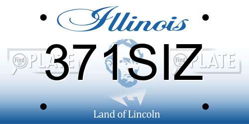 371SIZ Illinois License Plate