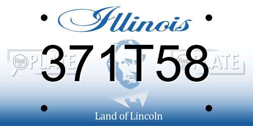 371T58 Illinois License Plate