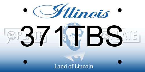 371TBS Illinois License Plate