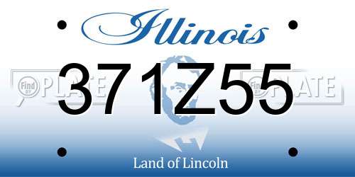 371Z55 Illinois License Plate