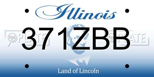 371ZBB Illinois License Plate