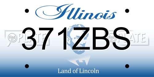 371ZBS Illinois License Plate