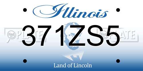 371ZS5 Illinois License Plate