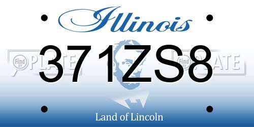 371ZS8 Illinois License Plate
