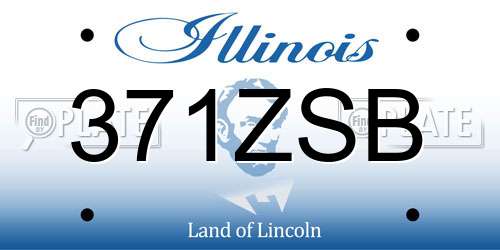 371ZSB Illinois License Plate