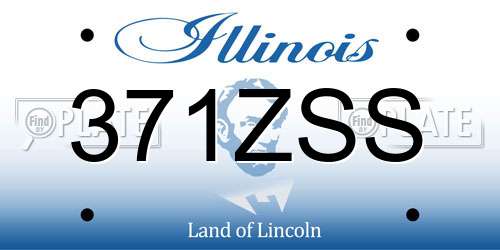 371ZSS Illinois License Plate