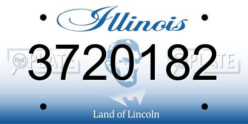 3720182 Illinois License Plate