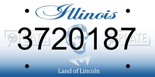 3720187 Illinois License Plate
