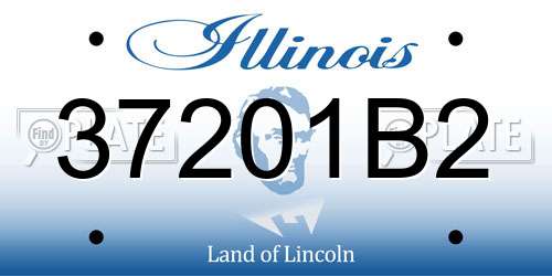 37201B2 Illinois License Plate