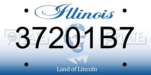 37201B7 Illinois License Plate