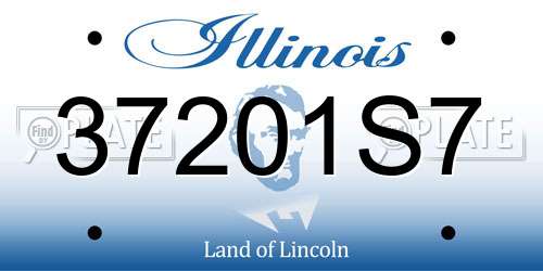 37201S7 Illinois License Plate