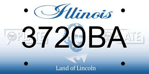 3720BA Illinois License Plate