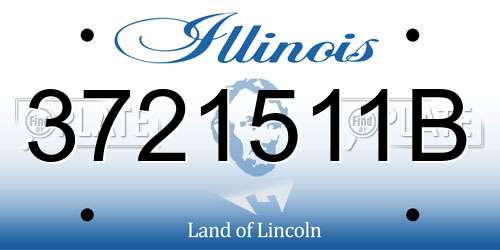 3721511B Illinois License Plate