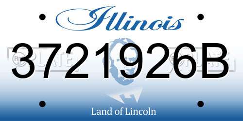 3721926B Illinois License Plate